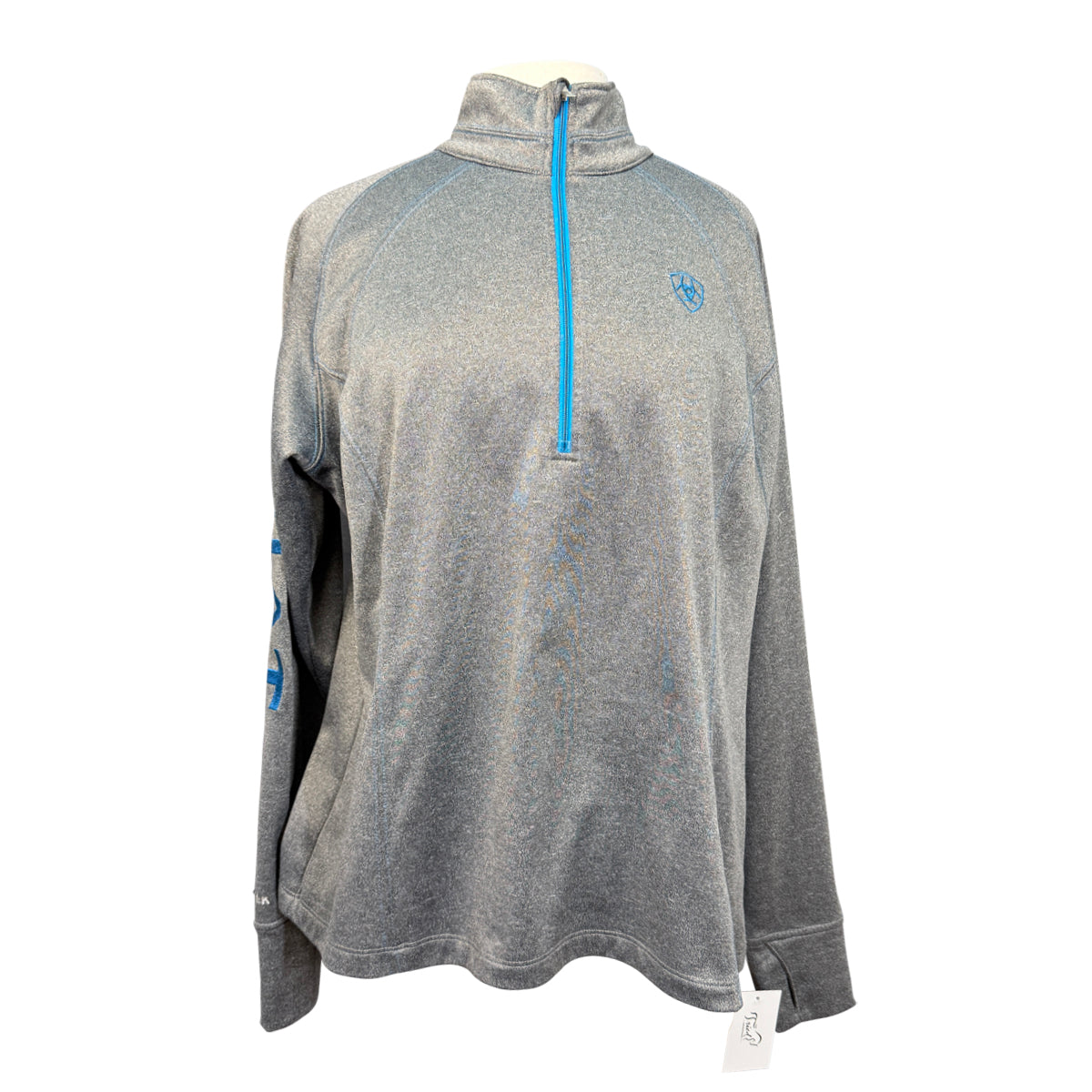 Ariat Tek Team 1/2 Zip Sweatshirt in Heather Grey