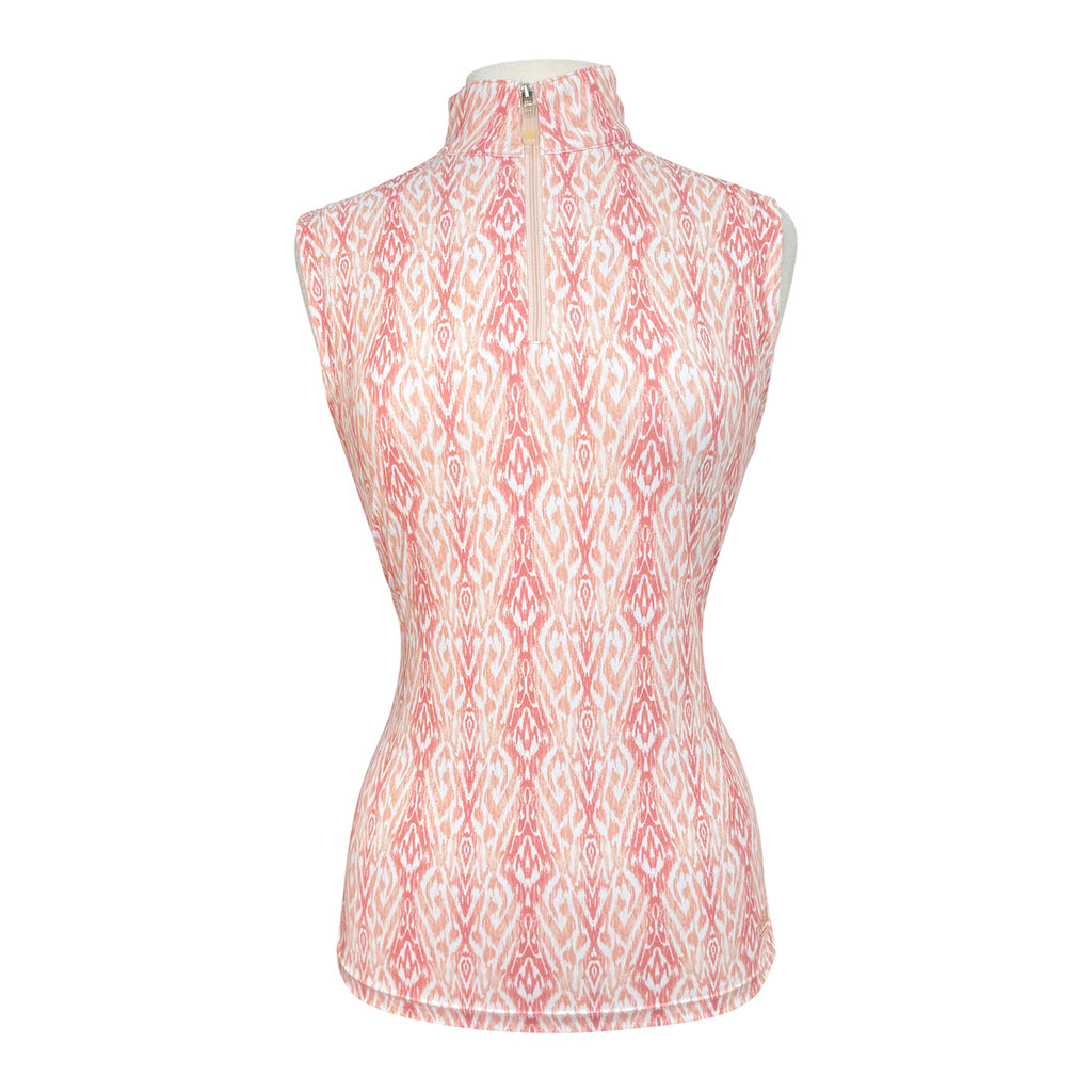 Kastel Chevron Sleeveless Sunshirt in Peach Print - Women's Medium