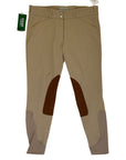 Front of Dover Saddlery 'Wellesley Competition' Knee-Patch Breech in Tan