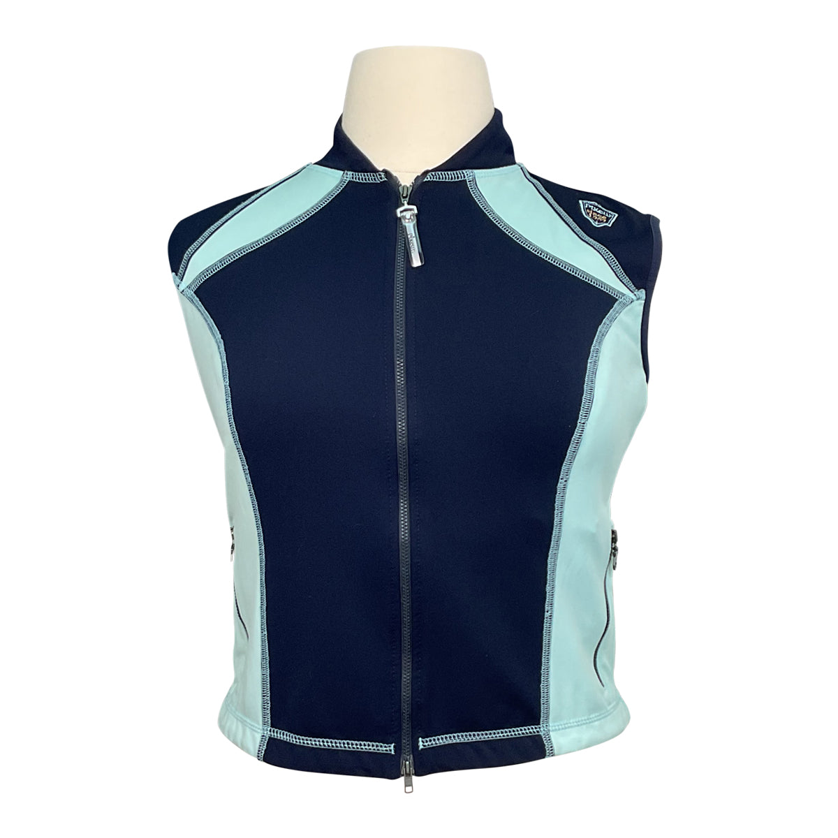 Pikeur &#39;Cathalina&#39; Softshell Vest in Black/Turquoise