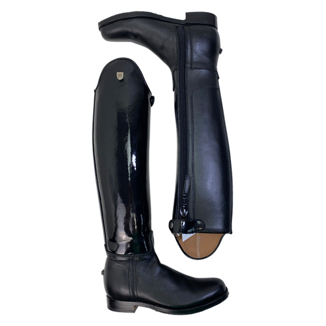 Right LM Custom Dressage Boots in Black Patent - Women&#39;s 5 Slim