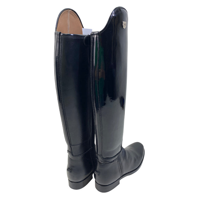 Back LM Custom Dressage Boots in Black Patent - Women's 5 Slim