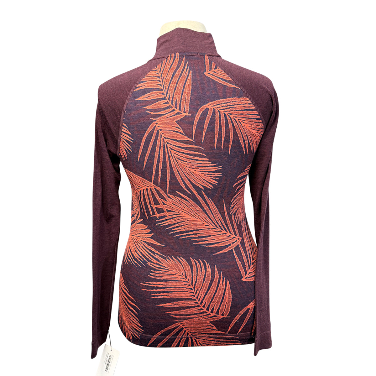 SmartWool Merino Base Layer 1/4 Zip in Sunset Coral Palm
