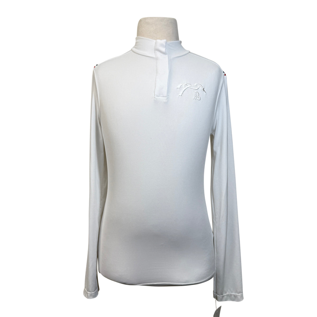 Penelope 'Bruges' Long Sleeve Polo  in White