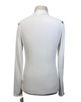 Penelope 'Bruges' Long Sleeve Polo  in White