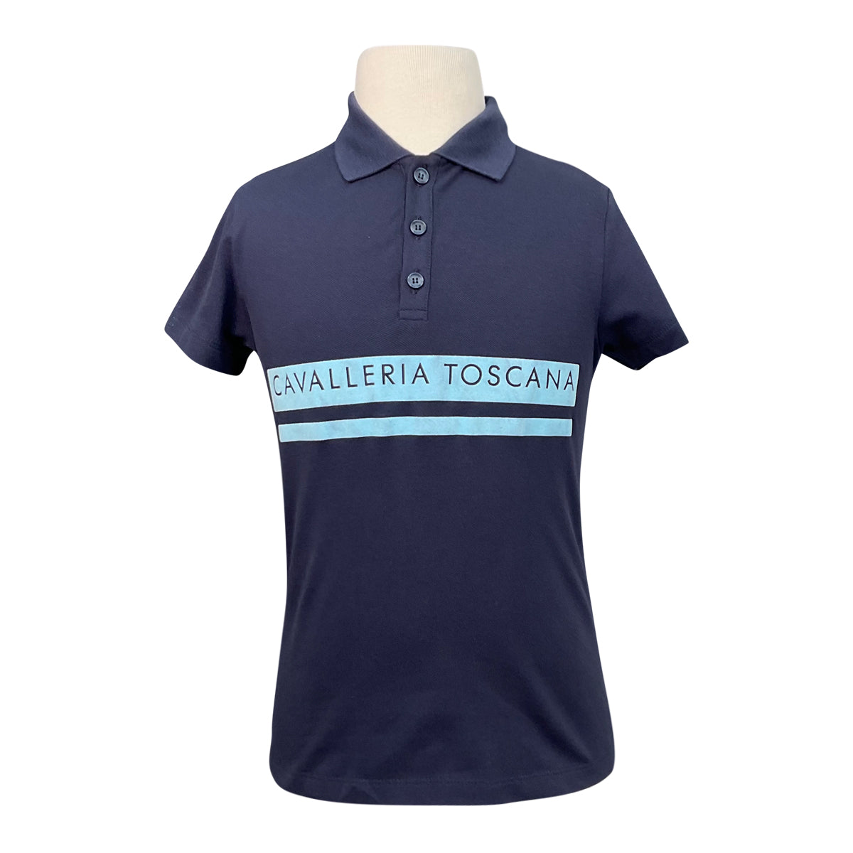 Cavalleria Toscana  Polo Shirt in Navy/Light Blue