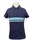 Cavalleria Toscana  Polo Shirt in Navy/Light Blue