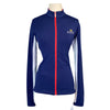 Kastel Denmark Fitted Fleece-Lined Jacket in Navy/White/Red - Women's XS