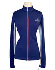 Kastel Denmark Fitted Fleece-Lined Jacket in Navy/White/Red - Women's XS