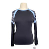 Kastel Long Sleeve Crewneck in Black/Sky/Paisley