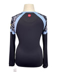 Kastel Long Sleeve Crewneck in Black/Sky/Paisley