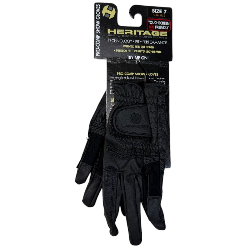 Heritage Pro-Comp Show Gloves in Black