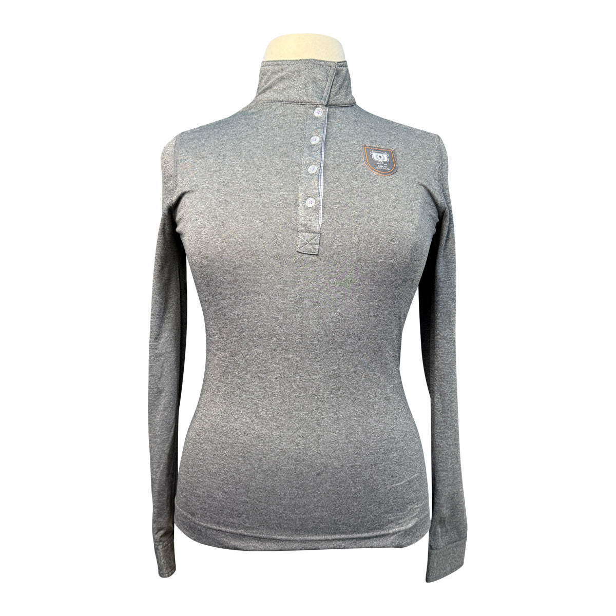 Noel Asmar 1/4 Button Up Shirt  in Heather Grey
