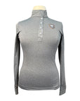Noel Asmar 1/4 Button Up Shirt  in Heather Grey