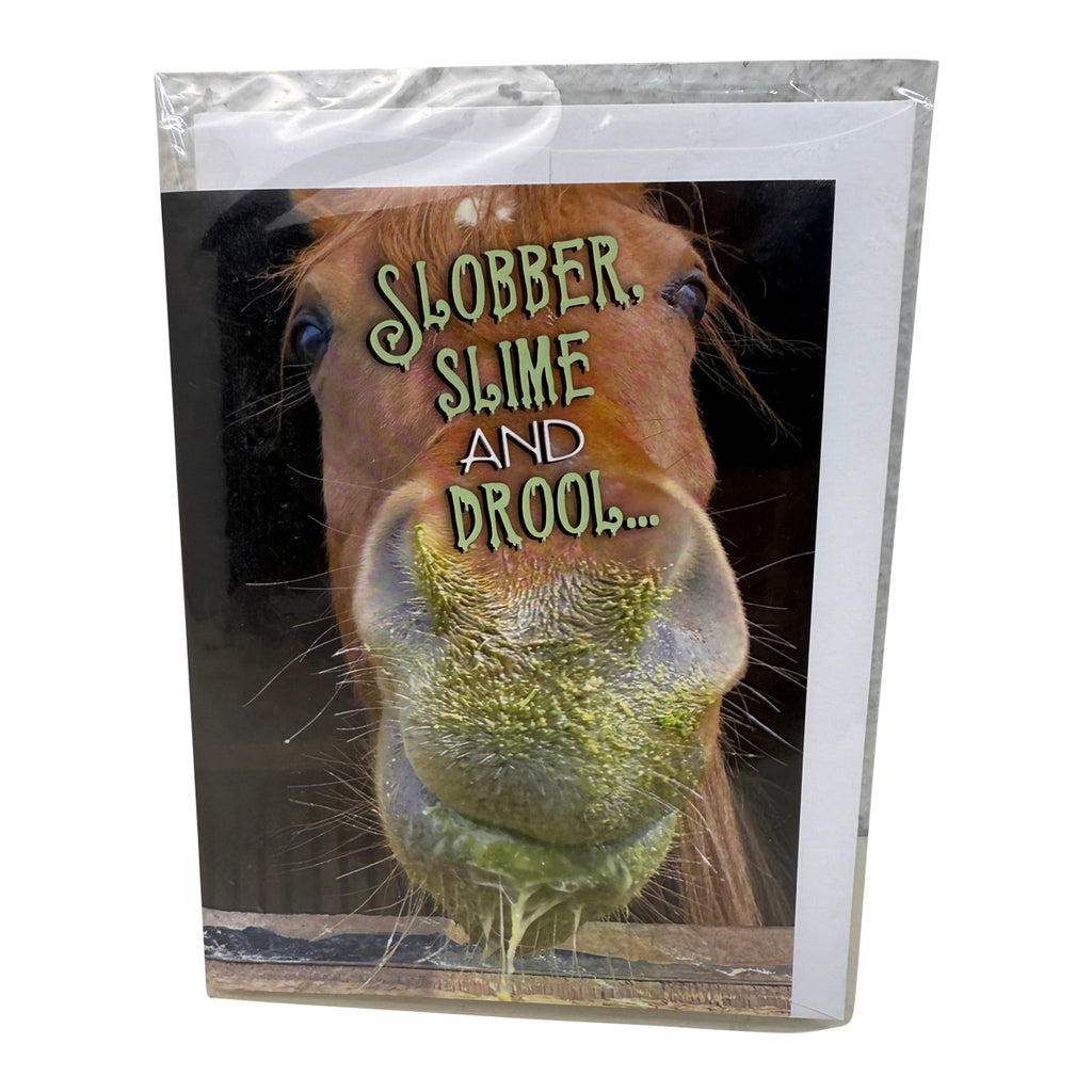 Snaffle A Little Bit Birthday Card in Slobber, Slime, and Drool!