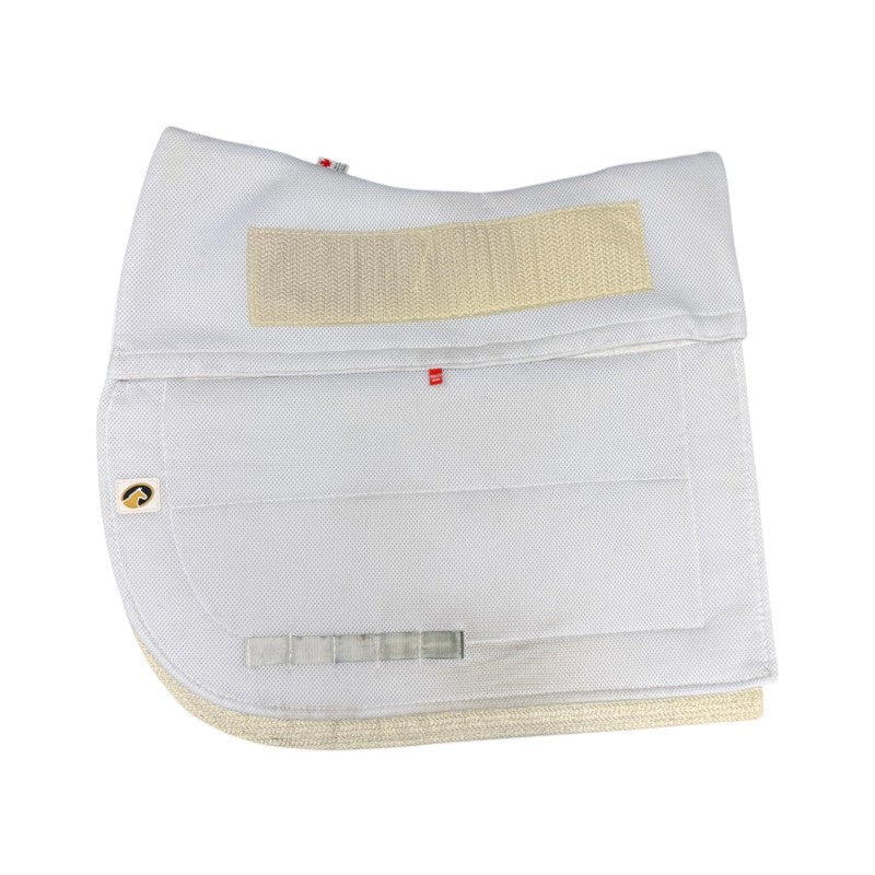 EcoGold 'CoolFit' Dressage Pad in White 