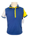 Kingsland 'Manarole' Polo Shirt in Blueberry/Lemon