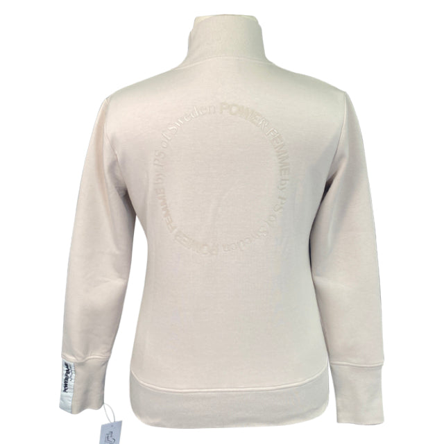 Back PS of Sweden 'Meya' Quarter Zip Sweater in Cream - Women's XL