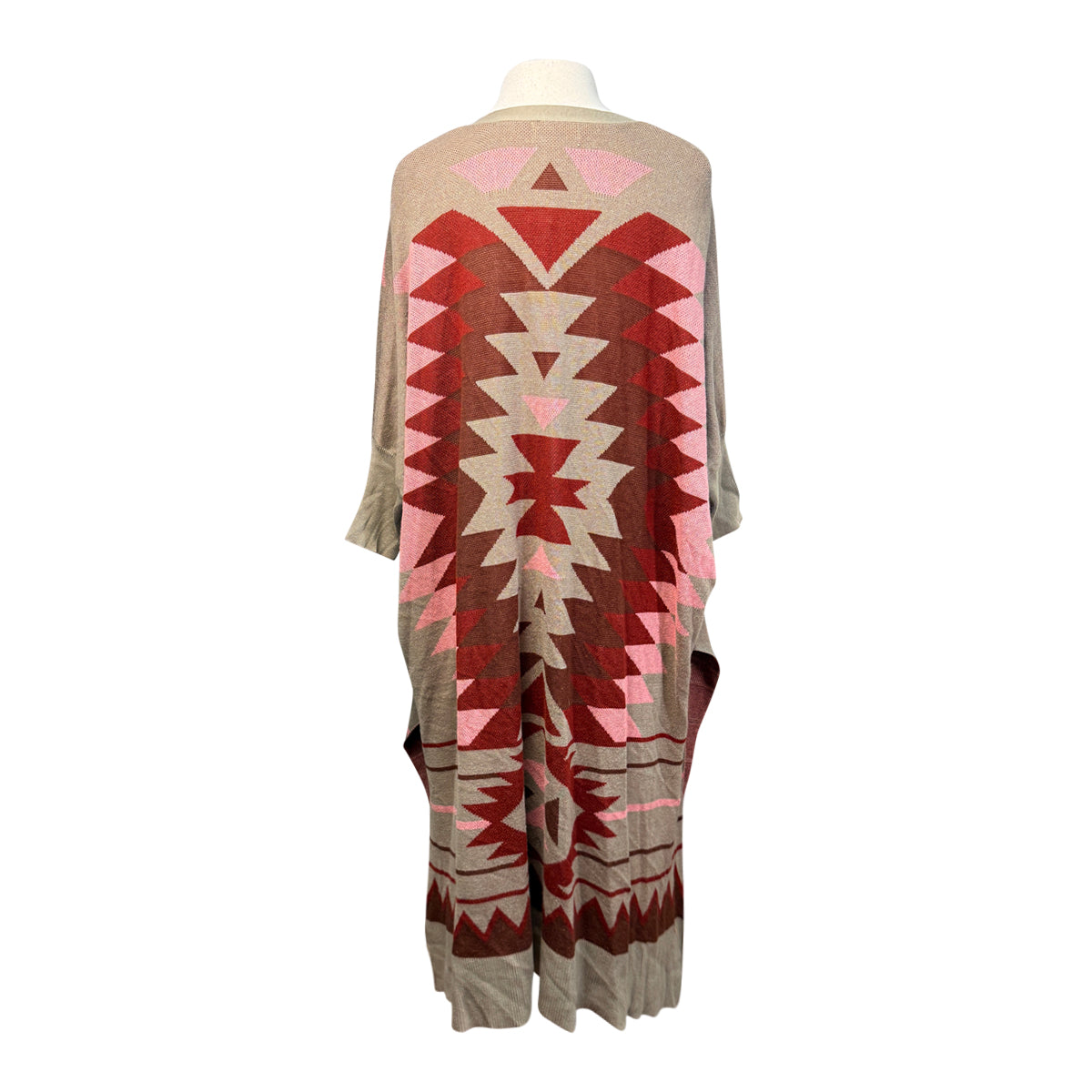 Ariat 'Serape' Style Cardigan in Tan/Burgundy Aztec