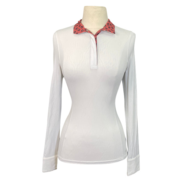 Kerrits 'Affinity' Long Sleeve Show Shirt in White - Women's XS