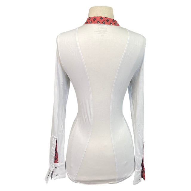 Back Kerrits 'Affinity' Long Sleeve Show Shirt in White - Women's XS