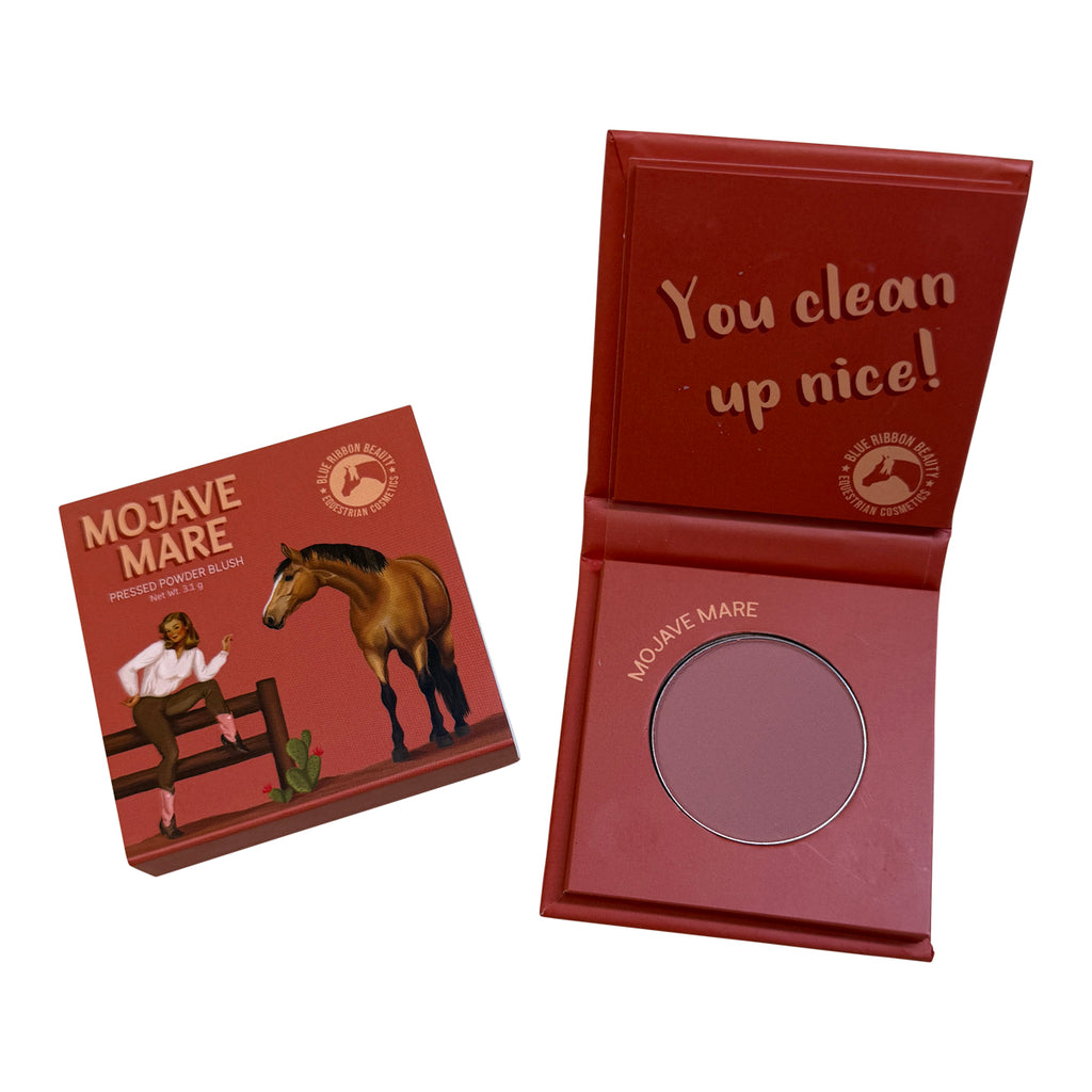 Blue Ribbon Beauty Equestrian Cosmetics 'Mojave Mare' Pressed Powder Blush in Desert Rose