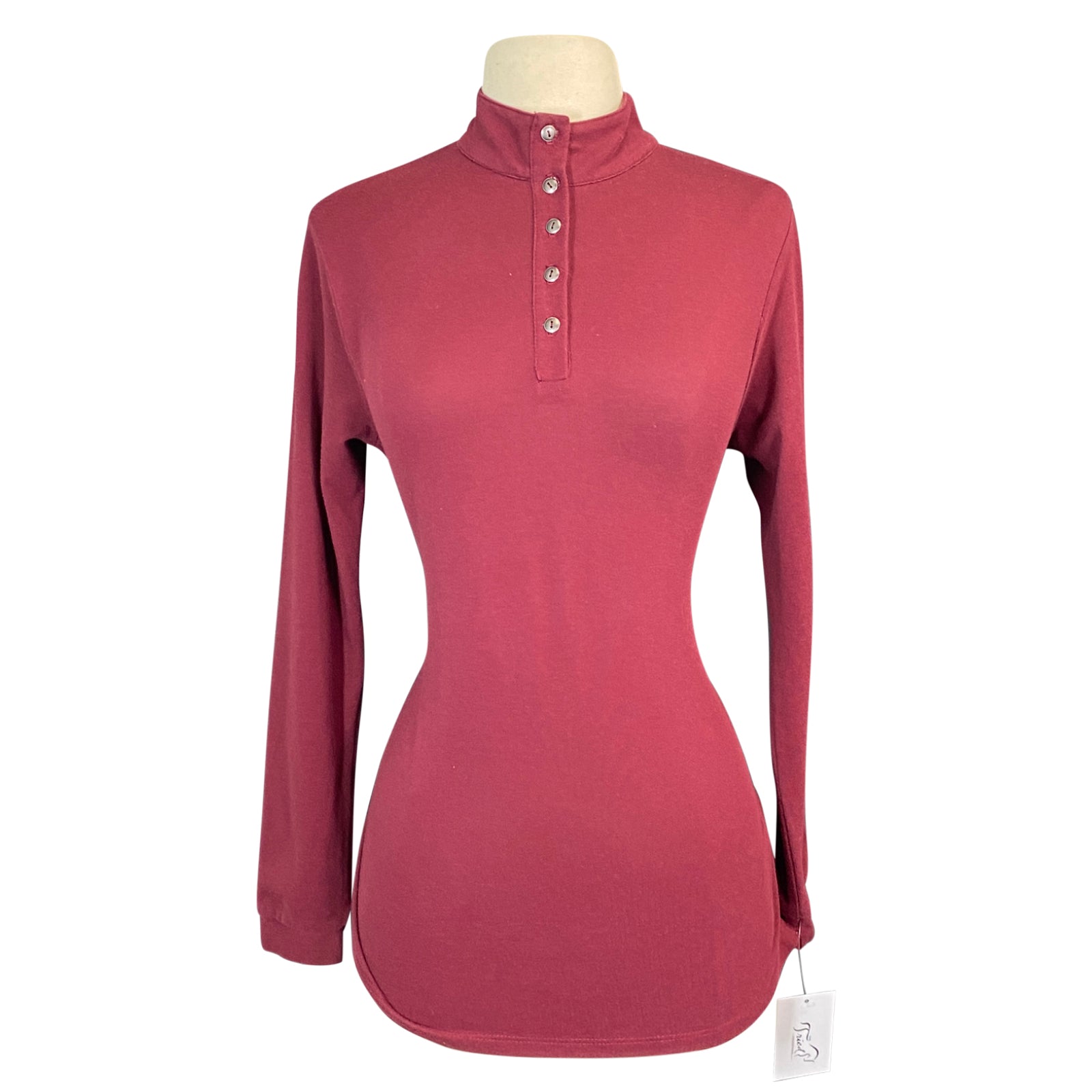 Callidae Long Sleeve Polo in Bordeaux 