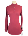Callidae Long Sleeve Polo in Bordeaux 