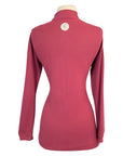 Callidae Long Sleeve Polo in Bordeaux 