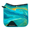 Weatherbeeta 'Prime Marble' Dressage Pad in Blue/Orange Swirl