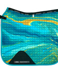Weatherbeeta 'Prime Marble' Dressage Pad in Blue/Orange Swirl