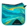 Weatherbeeta 'Prime Marble' Dressage Pad in Blue/Orange Swirl