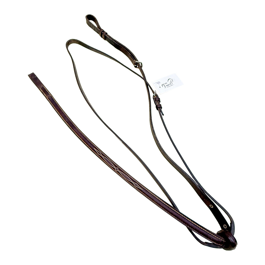 Beval Fancy Raised Standing Martingale in Brown - Full