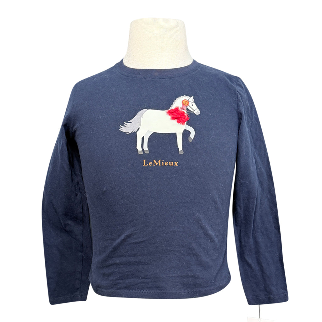 Lemieux 'Mini Jessie' Long Sleeve Top in Navy