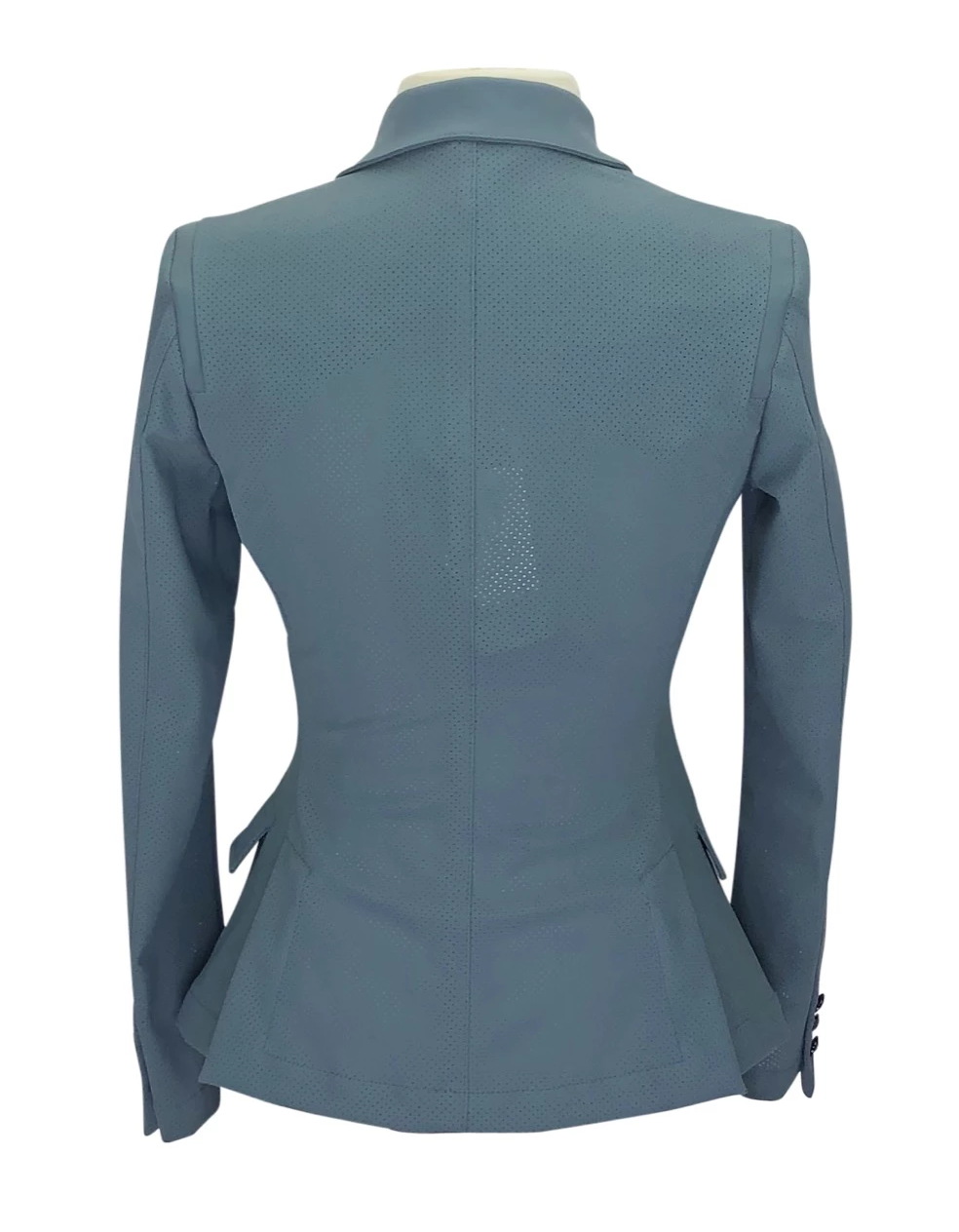 Back of Cavalleria Toscana All Over Perforated Jacket in Dark Sea Foam
