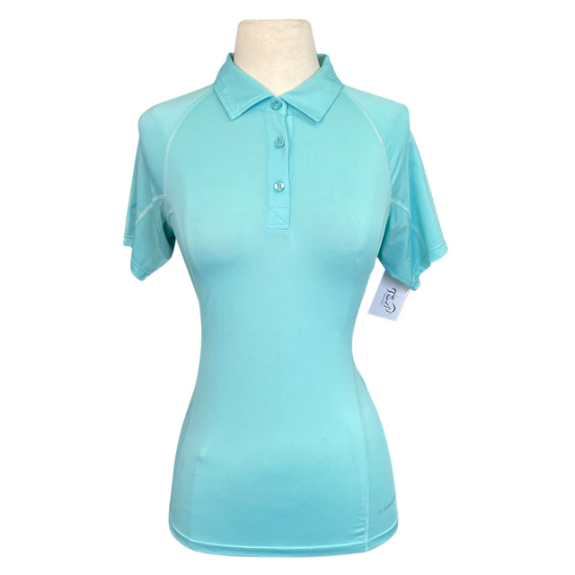 Noble Outfitters Tech Polo Shirt in Aqua 