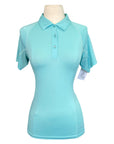 Noble Outfitters Tech Polo Shirt in Aqua 