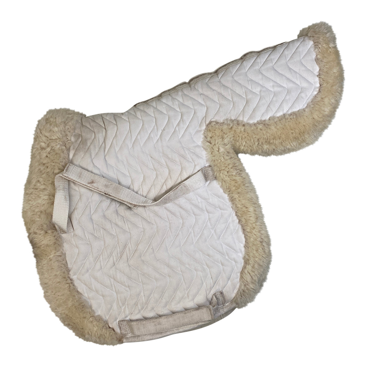 Fleeceworks Sheepskin Show Hunter Pad w/Partial Trim & Perfect Balance Technology in White 