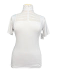 Equisite 'Elaine' Short Sleeve Show Shirt in White