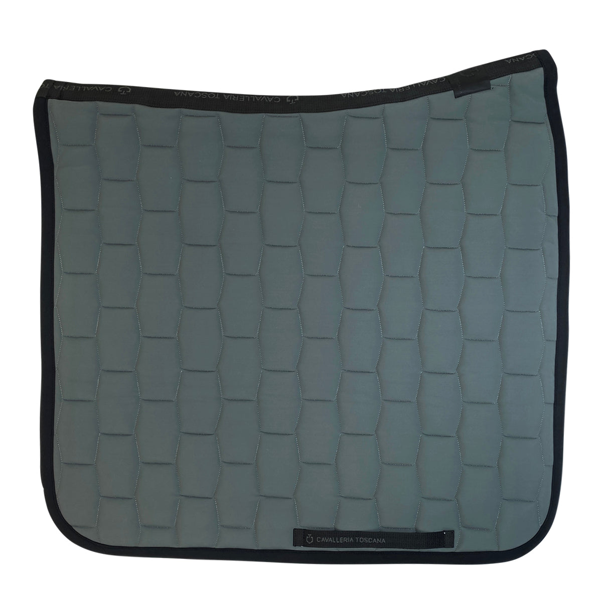 Cavalleria Toscana Geometric Quilted Dressage Saddle Pad in Grey