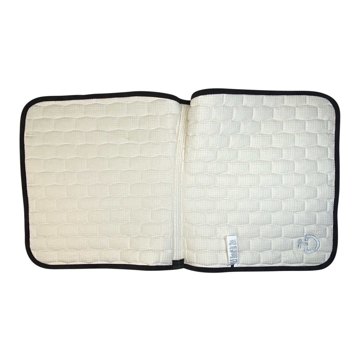Cavalleria Toscana Geometric Quilted Dressage Saddle Pad in Grey