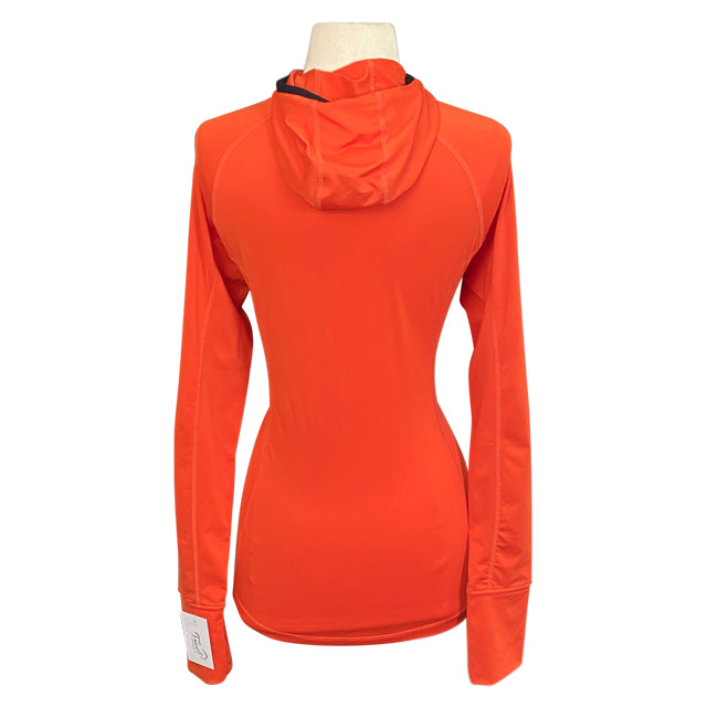 Back of Noble Outfitters Hooded Jacket in Orange