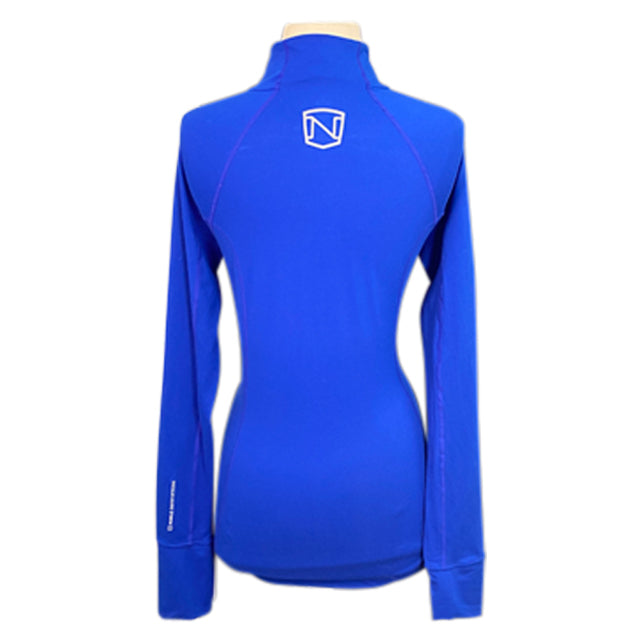 Back of Noble Outfitters 1/4 Zip Shirt in Blue Ribbon