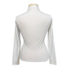 Cavalleria Toscana Jersey L/S Training Polo w/3D Stamp Logo in White