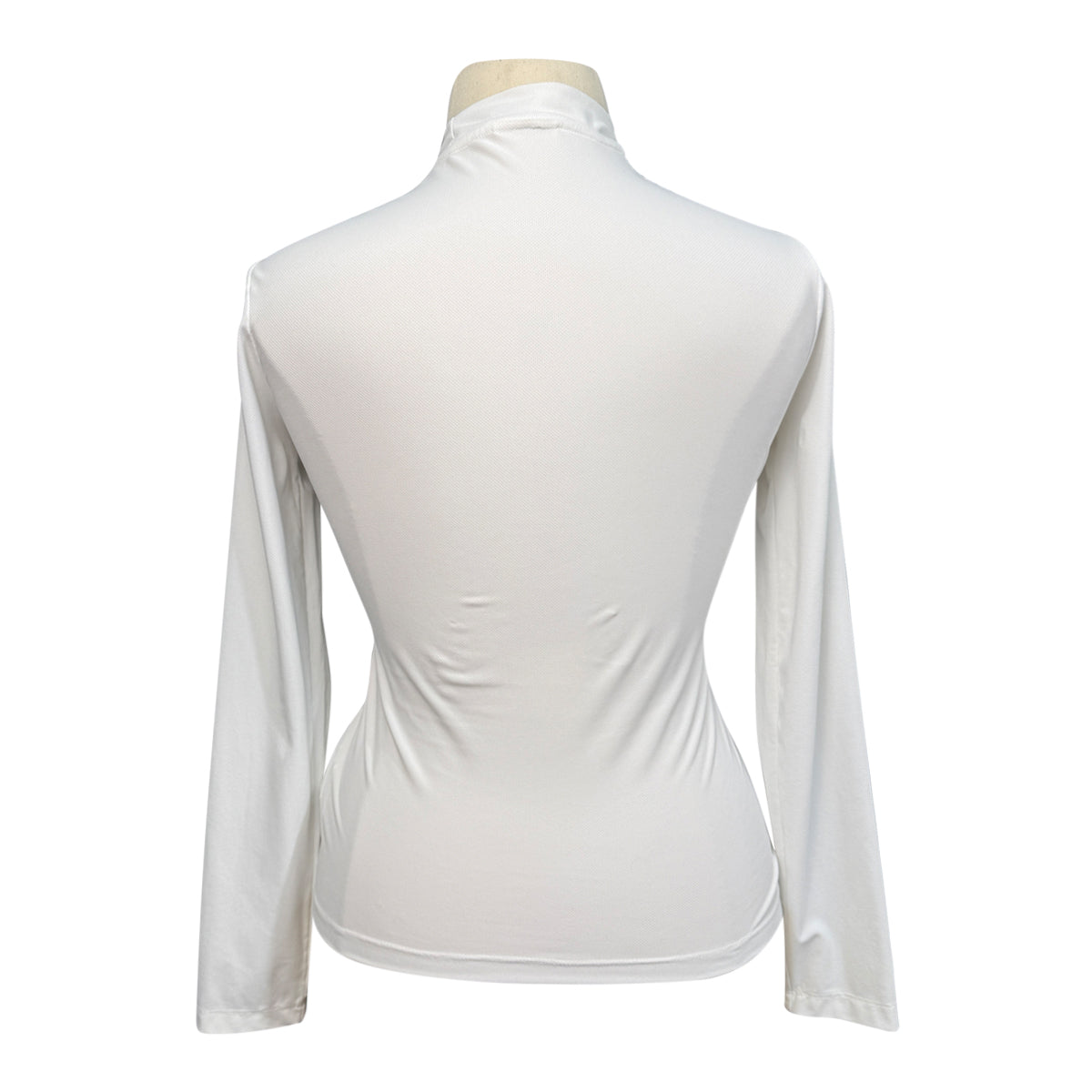 Cavalleria Toscana Jersey L/S Training Polo w/3D Stamp Logo in White