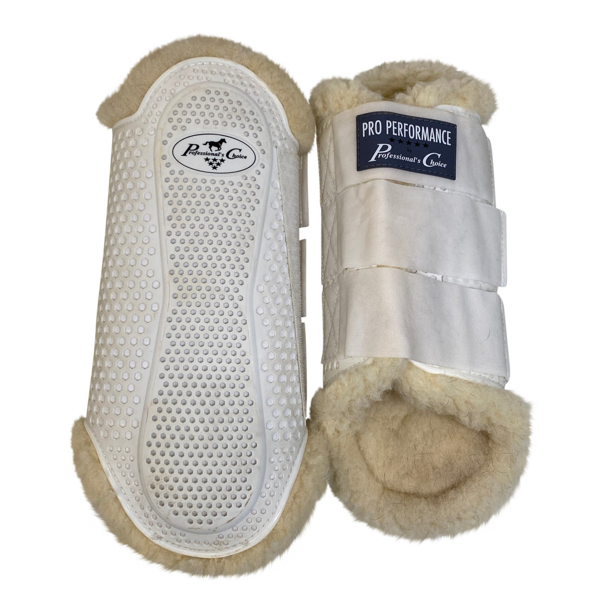 Professional&#39;s Choice Faux Fleece Hybrid Splint Boots in White