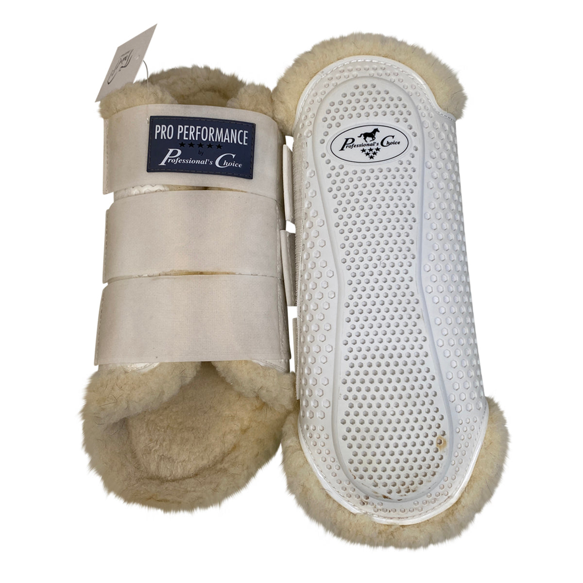 Professional&#39;s Choice Faux Fleece Hybrid Splint Boots in White