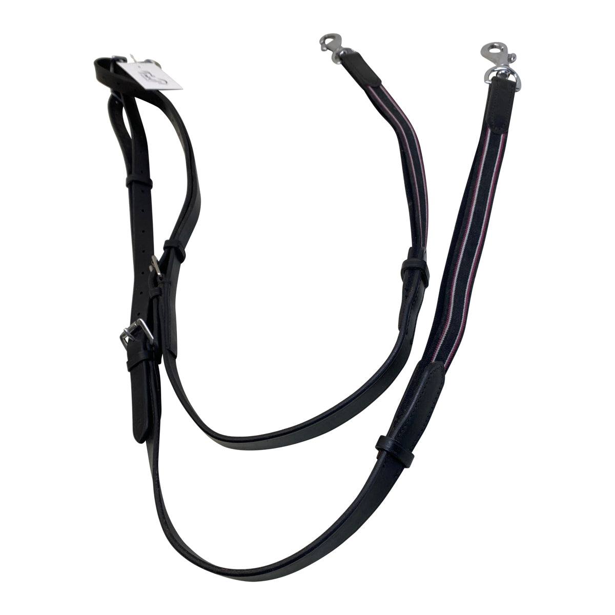 Tory Leather Elastic Side Reins in Black