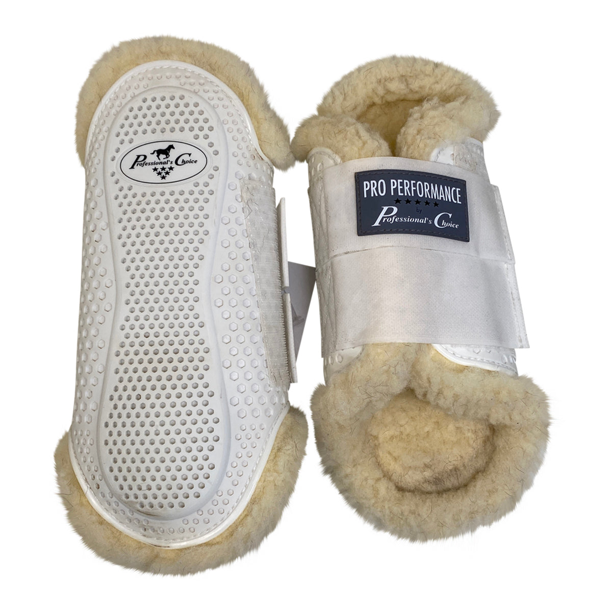 Professional&#39;s Choice Faux Fleece Hybrid Splint Boots in White