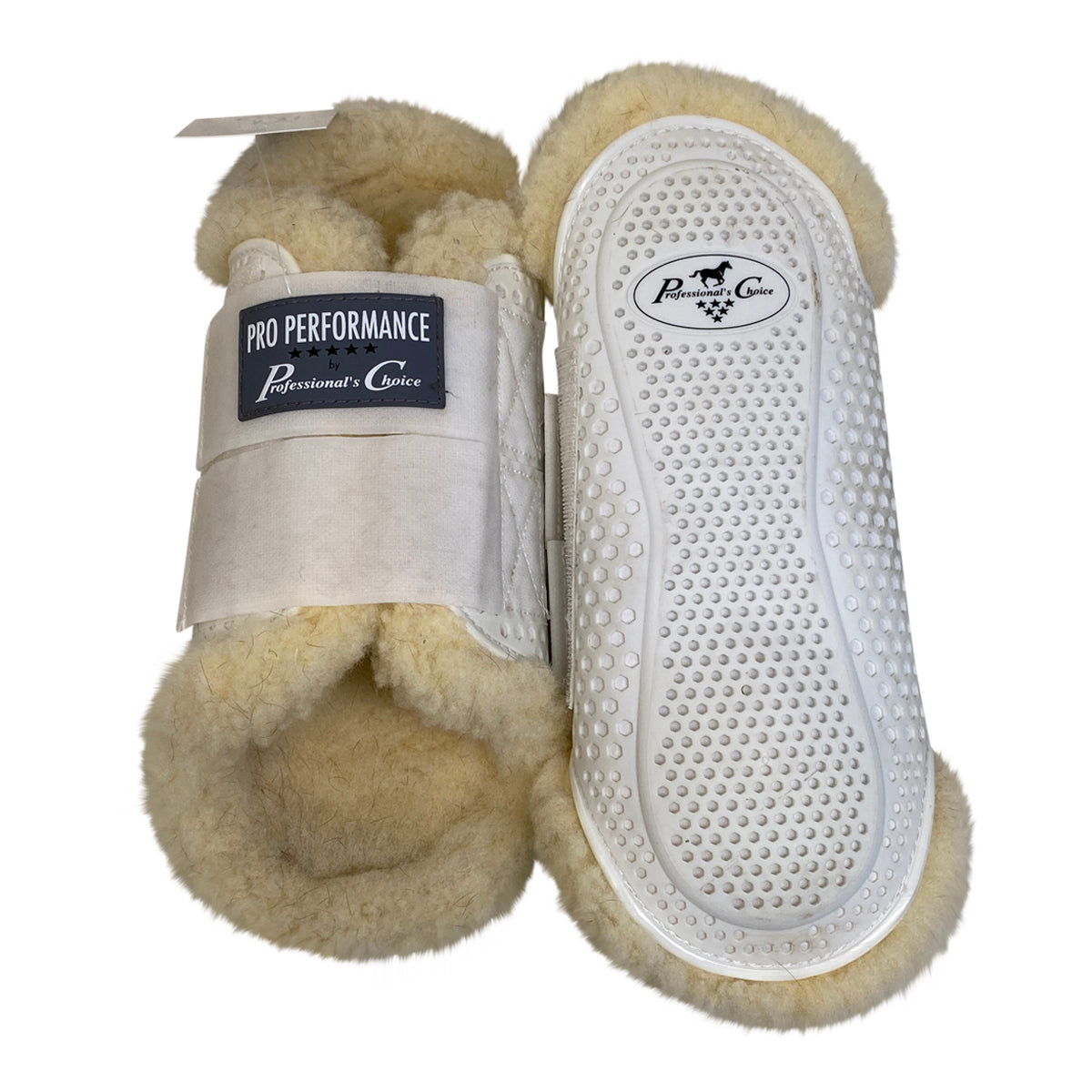 Professional&#39;s Choice Faux Fleece Hybrid Splint Boots in White